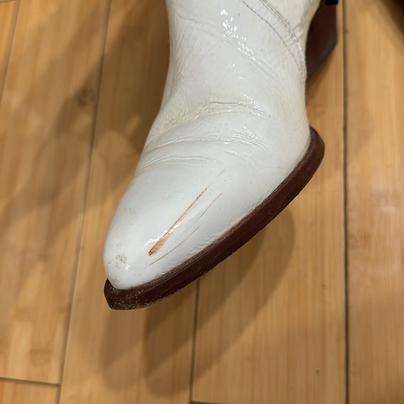 free people white patent ankle cowboy boots - Picture 4 of 10